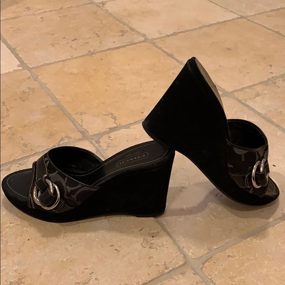 COACH WEDGE SANDALS SZ 9 - Picture 4 of 4